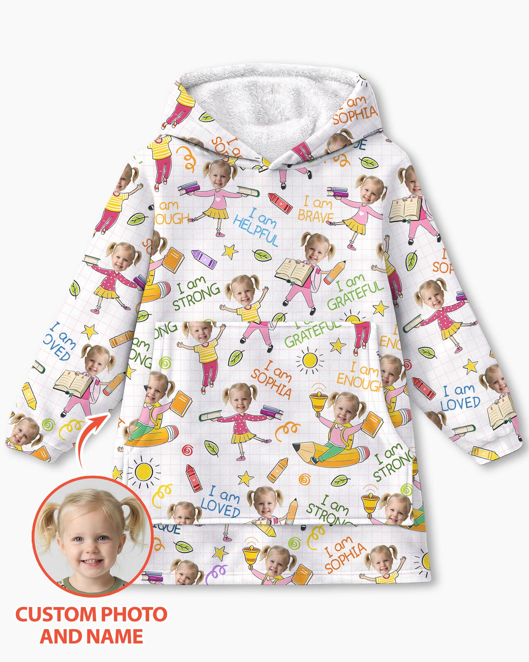 Benutzerdefinierter Bambus-Deckenhoodie (Vorlage)