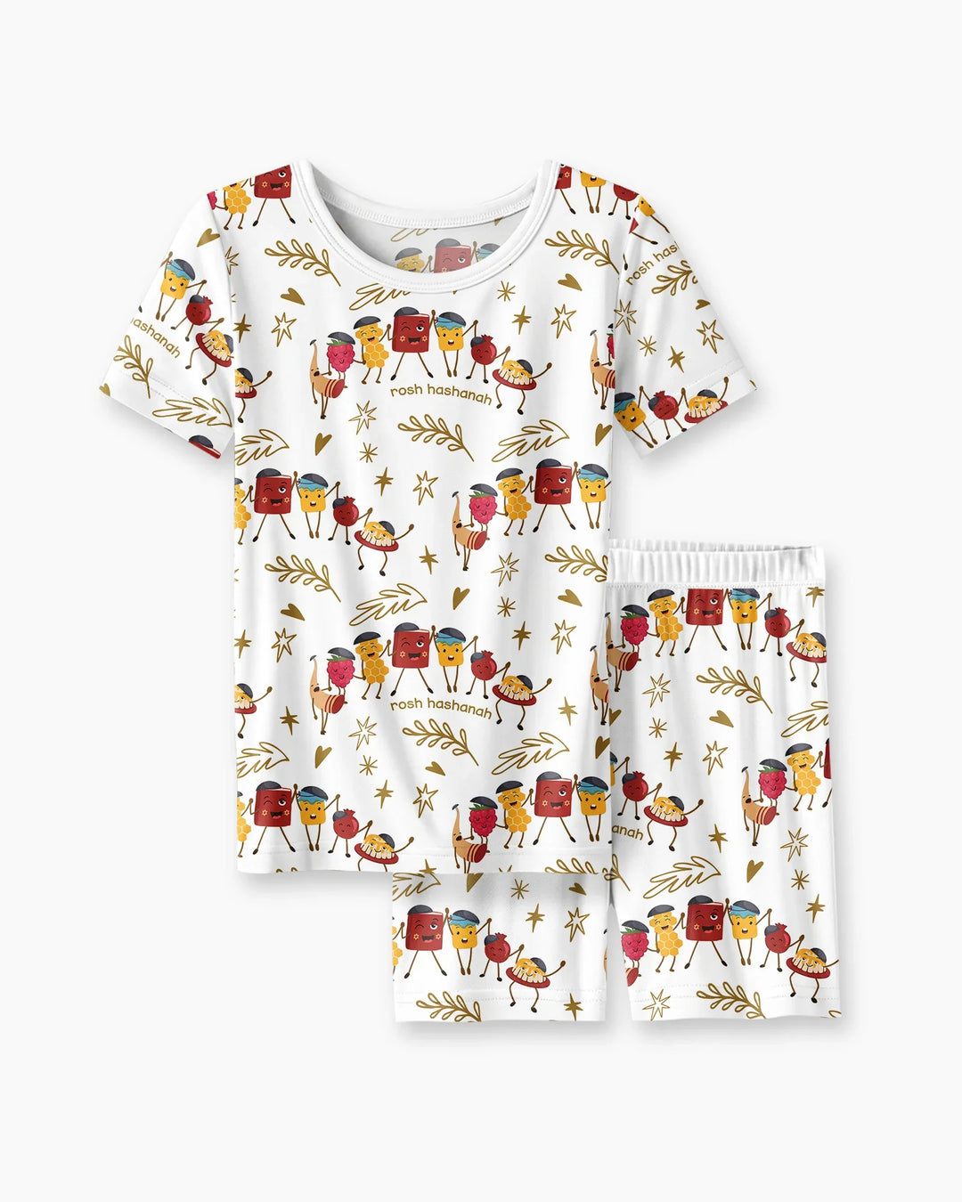 Schlafanzug-Set zweiteilig, kurze Ärmel, kurze Hose, Bambus