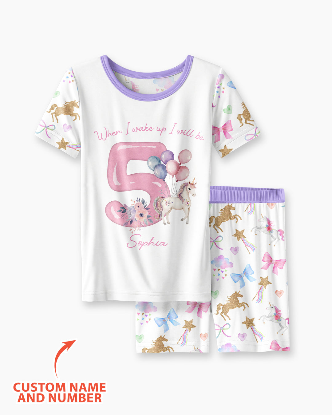 Custom Name When I Wake Up I Will Be Birthday Bamboo Two Piece Short Sleeve Shorts Pajama Set