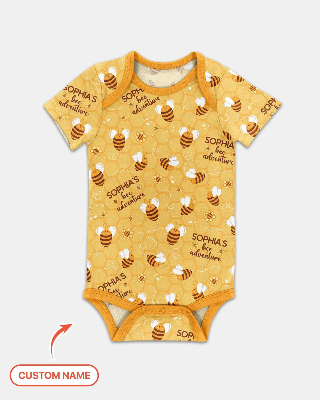 Custom Name Bee Back To School Bamboo Bodysuit