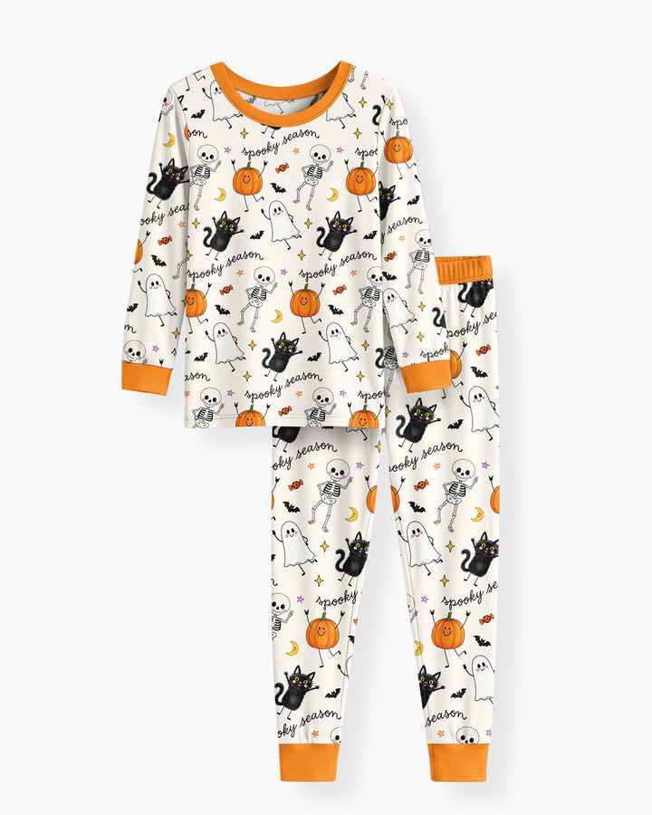 Zweiteiliges Langarm-Pyjama-Set mit Sommerfrüchten