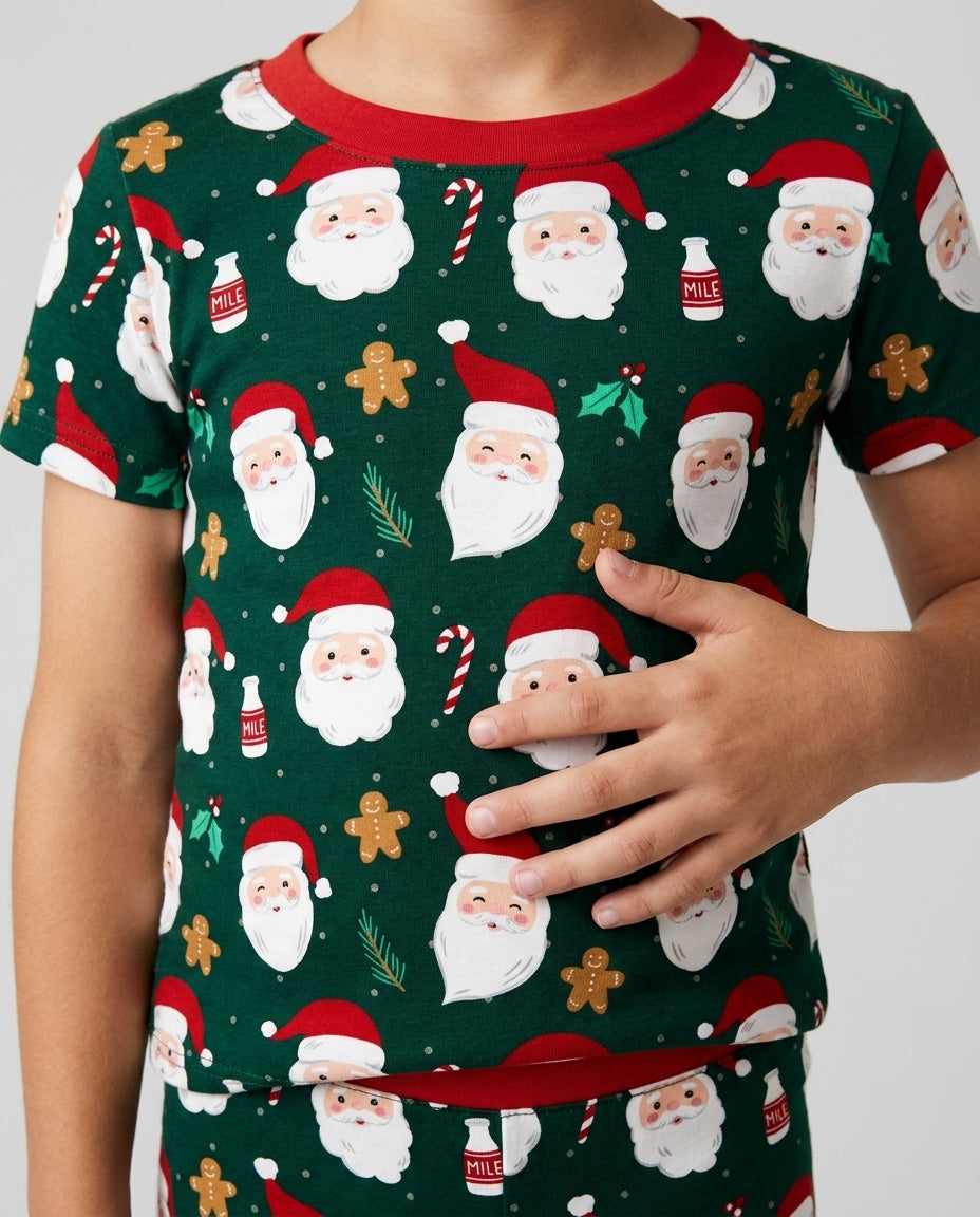 Zweiteiliges, kurzärmliges Pyjama-Set mit Marienkäfern