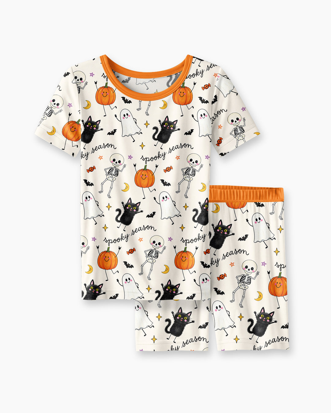 Schlafanzug-Set zweiteilig, kurze Ärmel, kurze Hose, Bambus