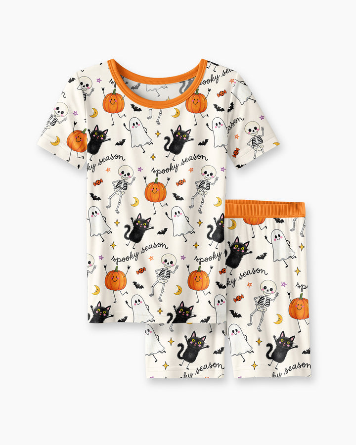 Schlafanzug-Set zweiteilig, kurze Ärmel, kurze Hose, Bambus