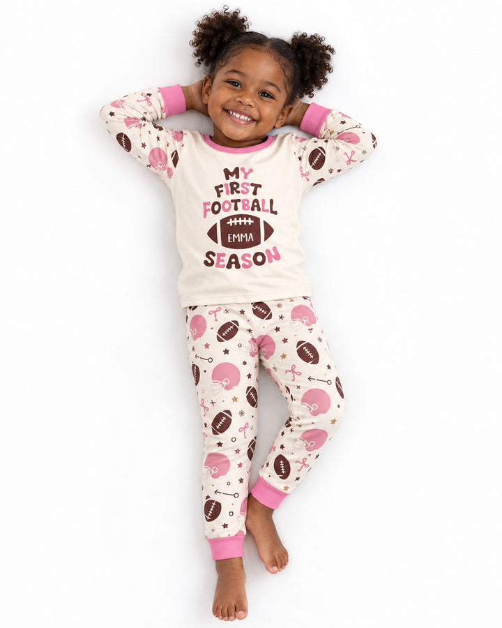 My First Football Season Bamboo Two Piece Long Sleeve Pajama Set