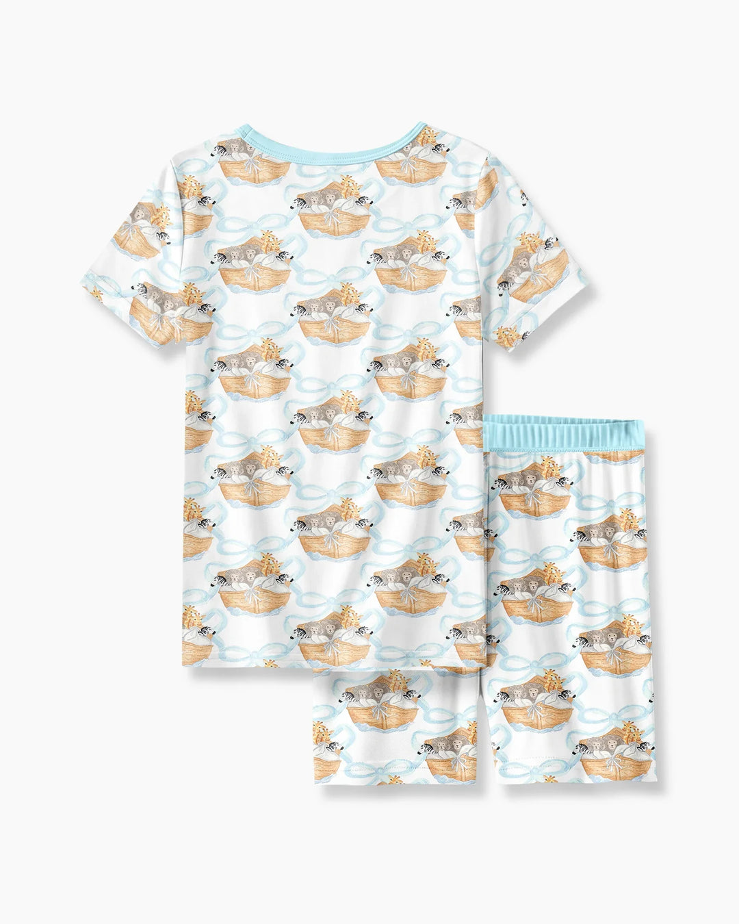 Template Zweiteiliges Pyjama-Set mit kurzen Ärmeln und Shorts