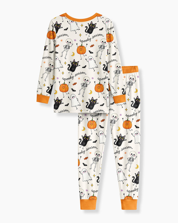 Zweiteiliges Langarm-Pyjama-Set mit Sommerfrüchten