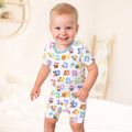 Alef Bet Kids Bamboo Two Piece Short Sleeve Shorts Pajama Set