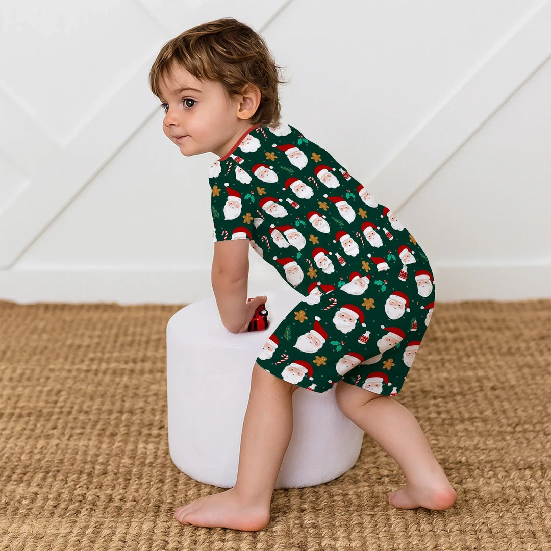 Template Zweiteiliges Pyjama-Set mit kurzen Ärmeln und Shorts