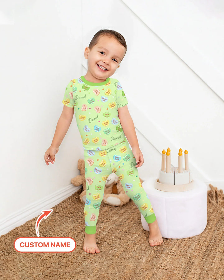 Zweiteiliges, kurzärmliges Pyjama-Set mit Marienkäfern