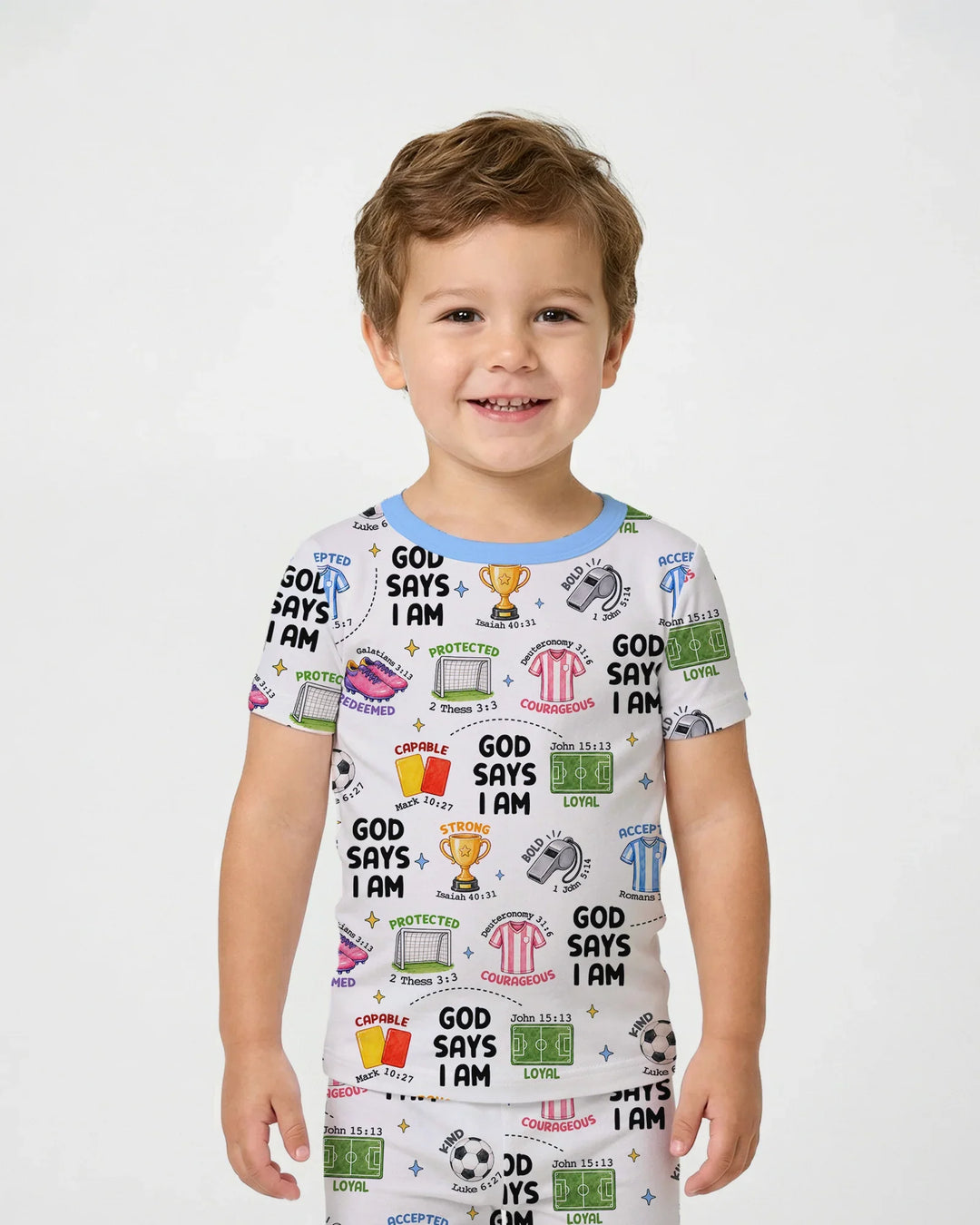 Zweiteiliges, kurzärmliges Pyjama-Set mit Marienkäfern