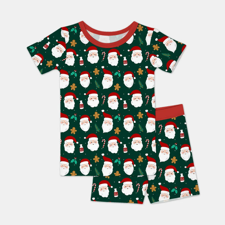 Template Zweiteiliges Pyjama-Set mit kurzen Ärmeln und Shorts