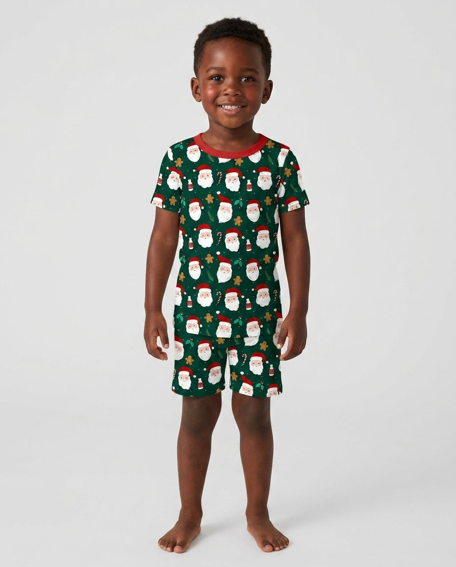 Template Zweiteiliges Pyjama-Set mit kurzen Ärmeln und Shorts