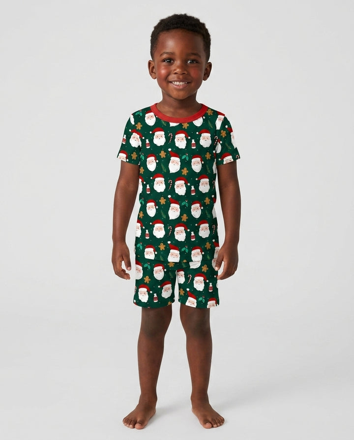 Template Zweiteiliges Pyjama-Set mit kurzen Ärmeln und Shorts