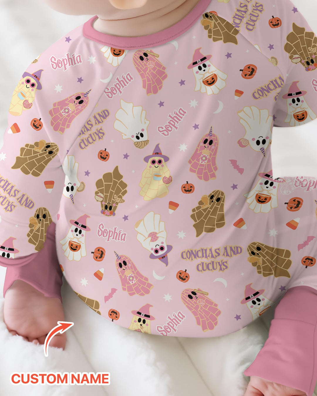 Pantasmas Mexican Halloween Custom Name Bamboo Convertible Zippy
