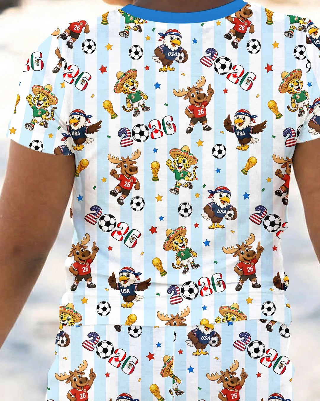Zweiteiliges, kurzärmliges Pyjama-Set mit Marienkäfern