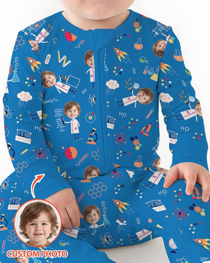 Gerippte Babykleidung mit individuellem Foto - Weich &amp; Skizzenhaft