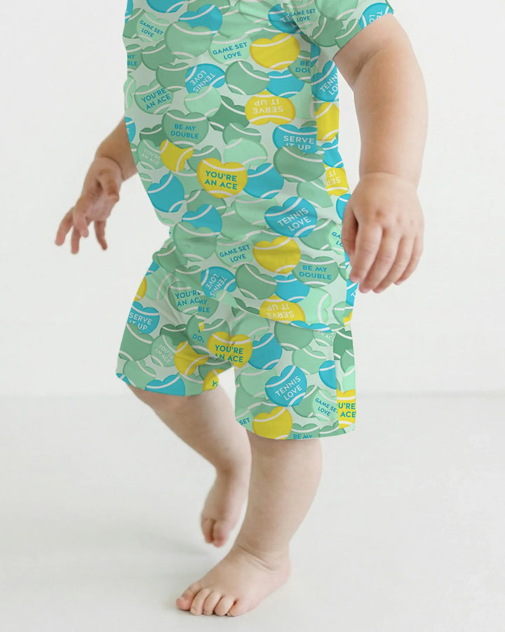 Schlafanzug-Set zweiteilig, kurze Ärmel, kurze Hose, Bambus