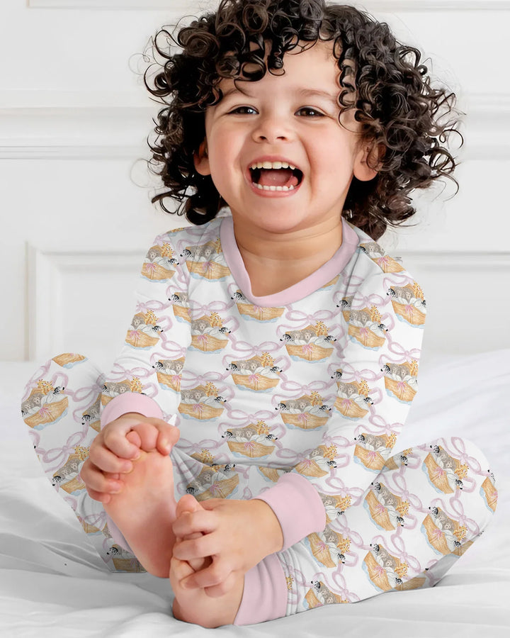 Noah's Ark Bamboo Two Piece Long Sleeve Pajama Set