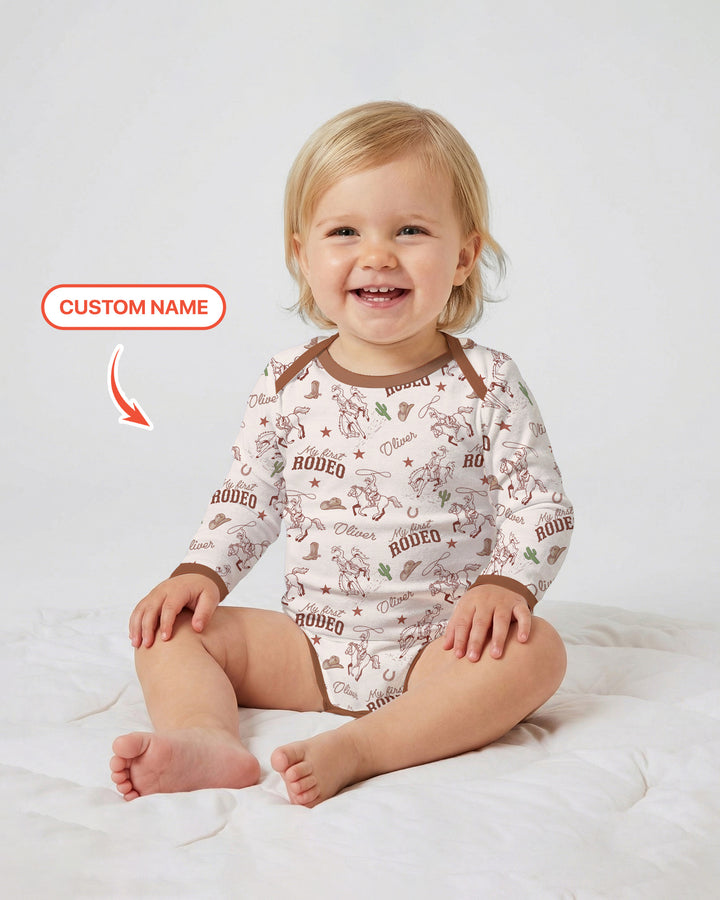 Gerippte Babykleidung mit individuellem Foto - Weich &amp; Skizzenhaft
