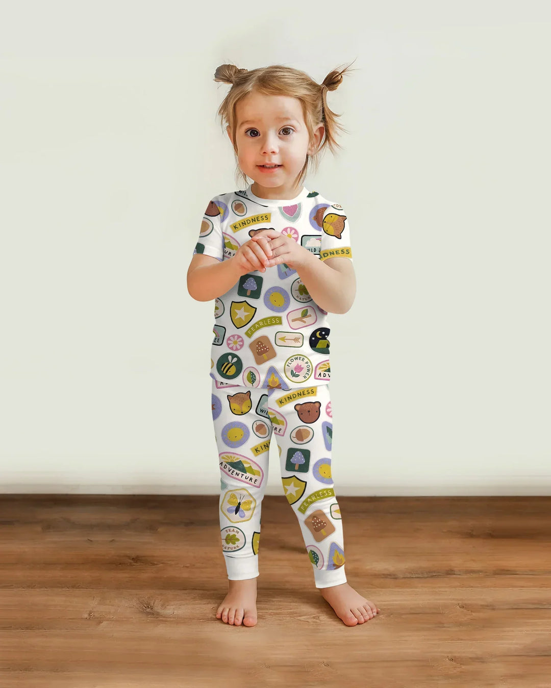 Zweiteiliges, kurzärmliges Pyjama-Set mit Marienkäfern