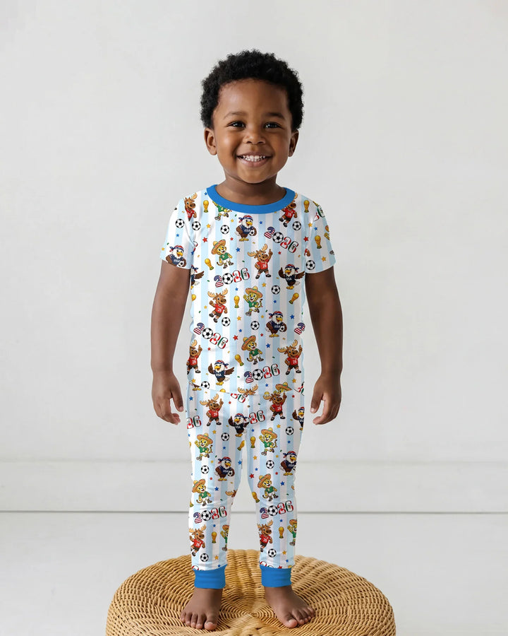 Zweiteiliges, kurzärmliges Pyjama-Set mit Marienkäfern