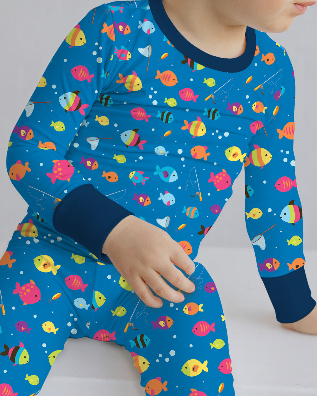 Zweiteiliges Langarm-Pyjama-Set mit Sommerfrüchten