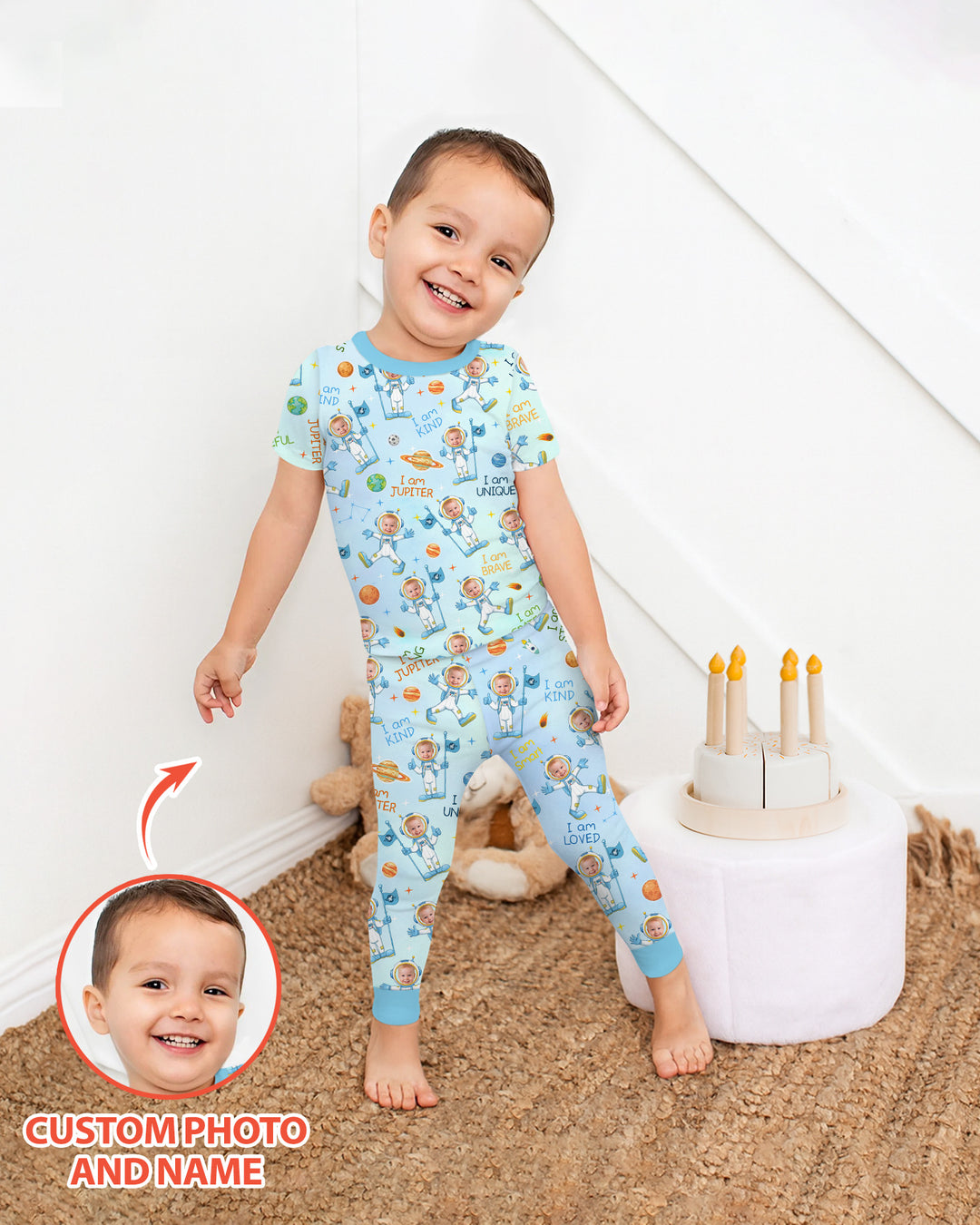 Schlafanzug-Set zweiteilig, kurze Ärmel, kurze Hose, Bambus