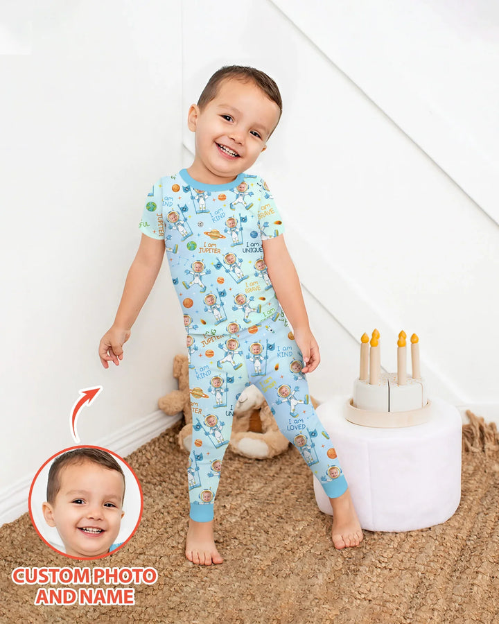 Schlafanzug-Set zweiteilig, kurze Ärmel, kurze Hose, Bambus
