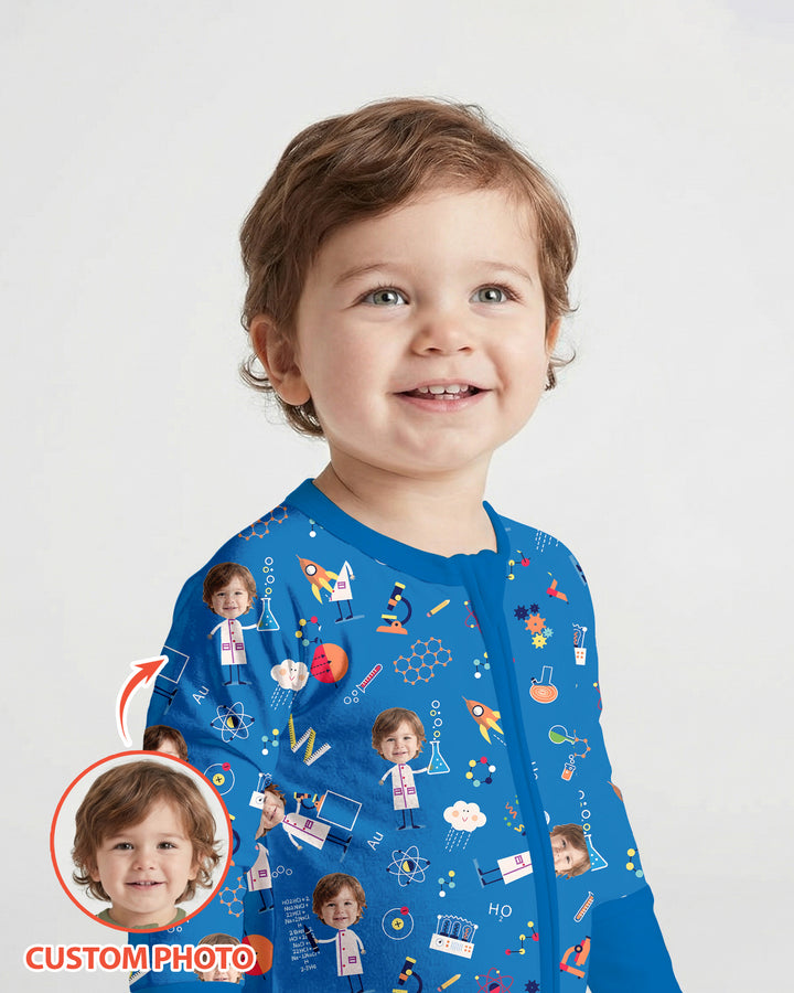 Gerippte Babykleidung mit individuellem Foto - Weich &amp; Skizzenhaft