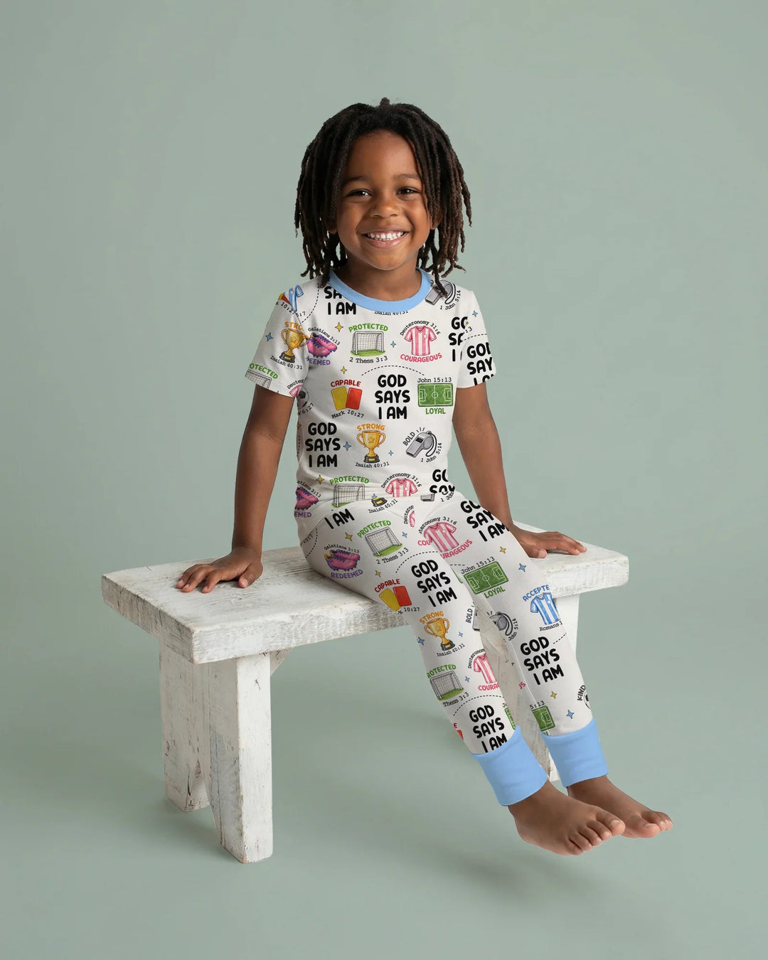 Zweiteiliges, kurzärmliges Pyjama-Set mit Marienkäfern