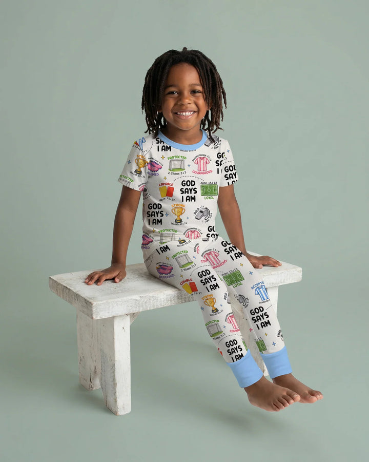 Zweiteiliges, kurzärmliges Pyjama-Set mit Marienkäfern