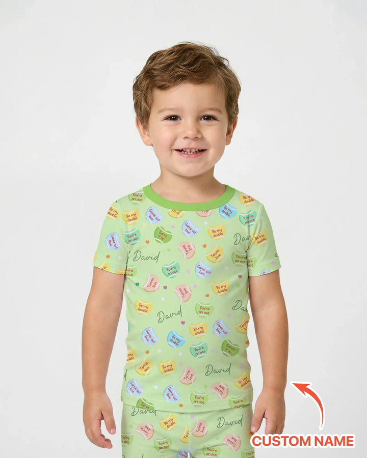 Zweiteiliges, kurzärmliges Pyjama-Set mit Marienkäfern