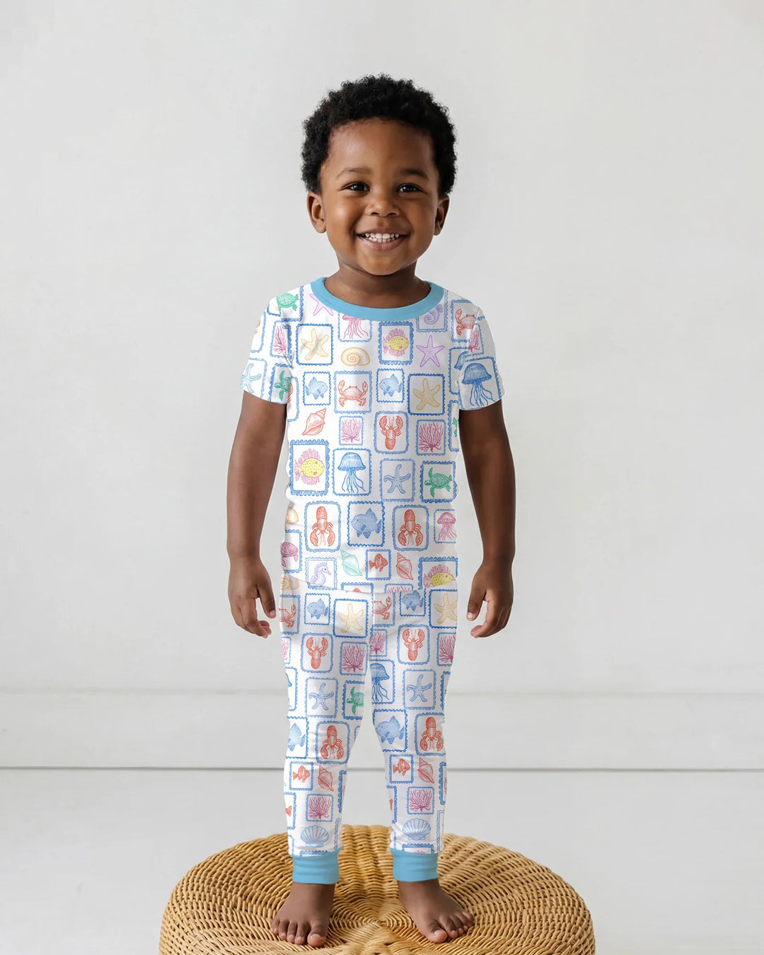 Zweiteiliges, kurzärmliges Pyjama-Set mit Marienkäfern