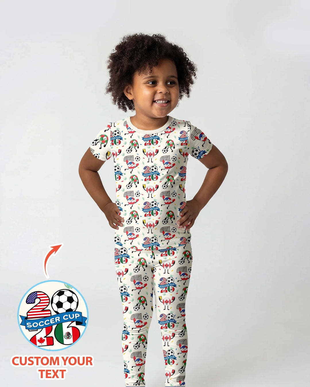 Zweiteiliges, kurzärmliges Pyjama-Set mit Marienkäfern