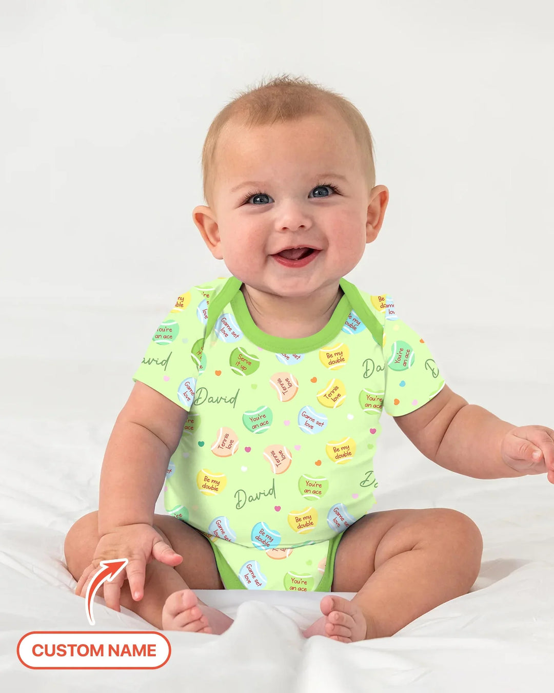 Gerippte Babykleidung mit individuellem Foto - Weich &amp; Skizzenhaft