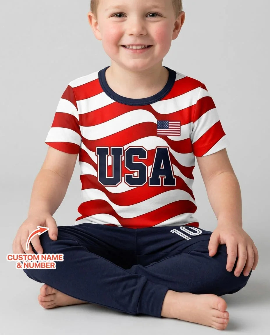 Zweiteiliges, kurzärmliges Pyjama-Set mit Marienkäfern