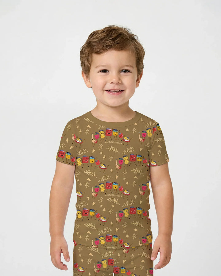 Zweiteiliges, kurzärmliges Pyjama-Set mit Marienkäfern