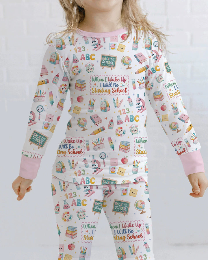 Zweiteiliges Langarm-Pyjama-Set mit Sommerfrüchten