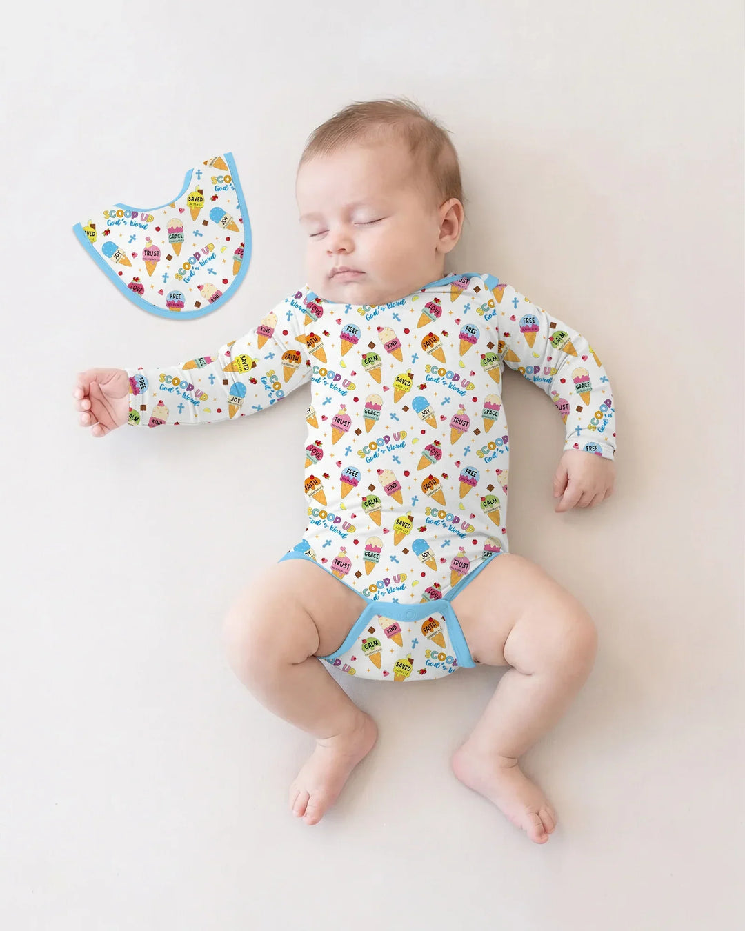 Gerippte Babykleidung mit individuellem Foto - Weich &amp; Skizzenhaft