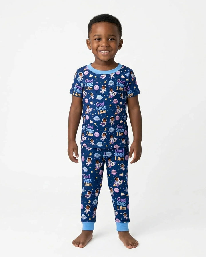 Zweiteiliges, kurzärmliges Pyjama-Set mit Marienkäfern