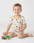 Schlafanzug-Set zweiteilig, kurze Ärmel, kurze Hose, Bambus