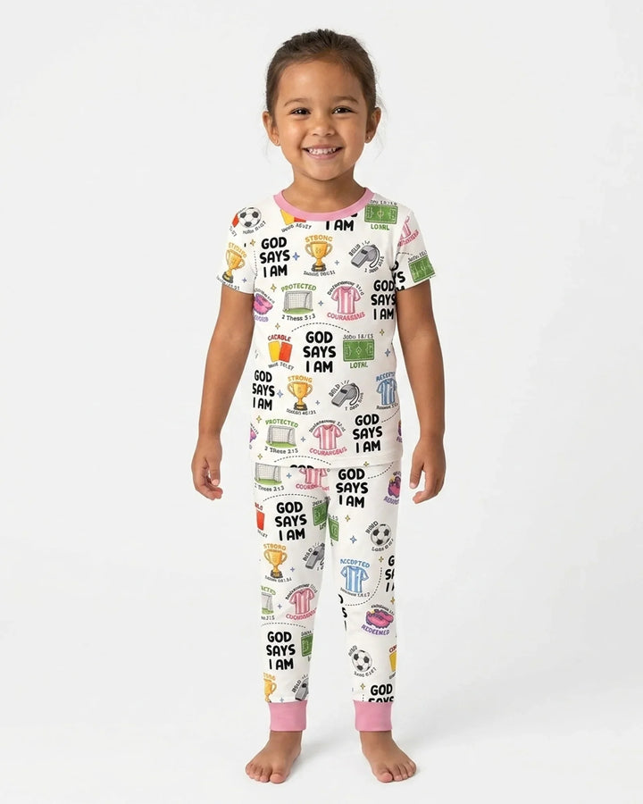 Zweiteiliges, kurzärmliges Pyjama-Set mit Marienkäfern
