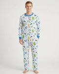 Striped Soccer Game Day Family Matching Bamboo Men's Pajama Set