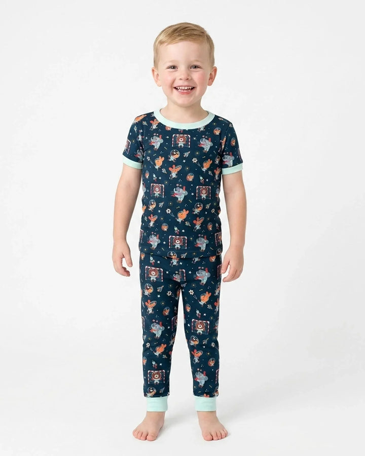 Zweiteiliges, kurzärmliges Pyjama-Set mit Marienkäfern