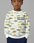Besticktes Fischer-Papa-Und-Ich-Partnerlook-Bambus-Rundhals-Sweatshirt