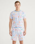 Coastal Treasures Family Matching Bamboo Men Short Sleeve Short Pajama Set