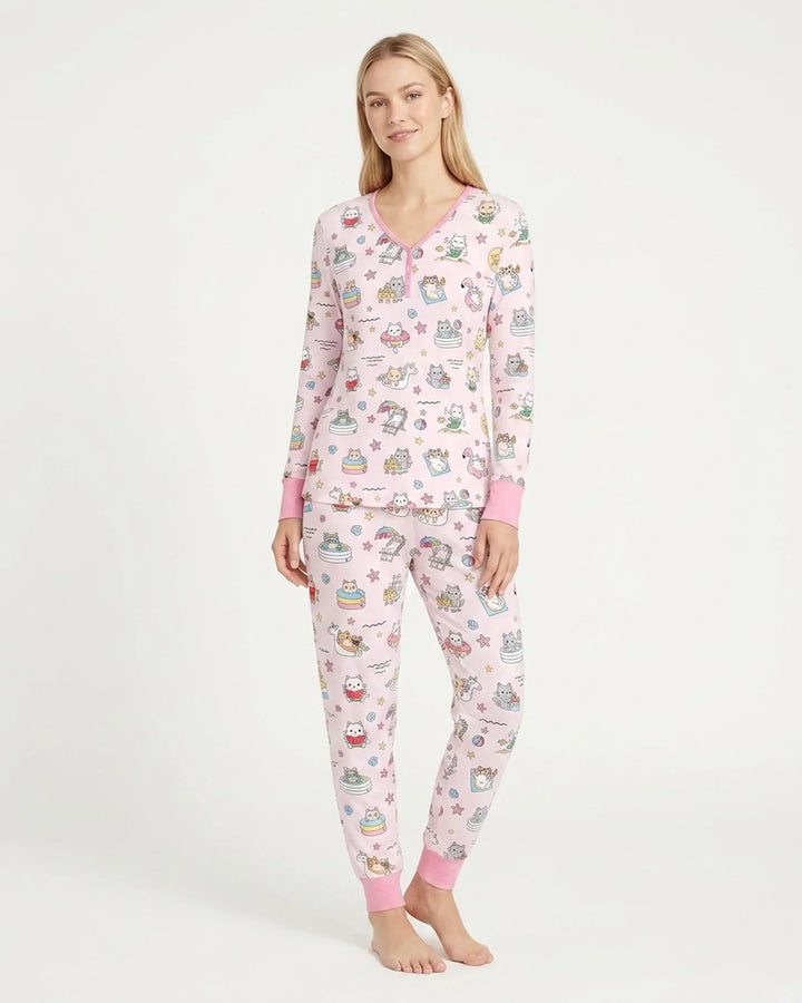 Vorlage Bambus Damen Pyjama Set