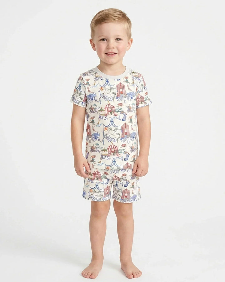 Schlafanzug-Set zweiteilig, kurze Ärmel, kurze Hose, Bambus