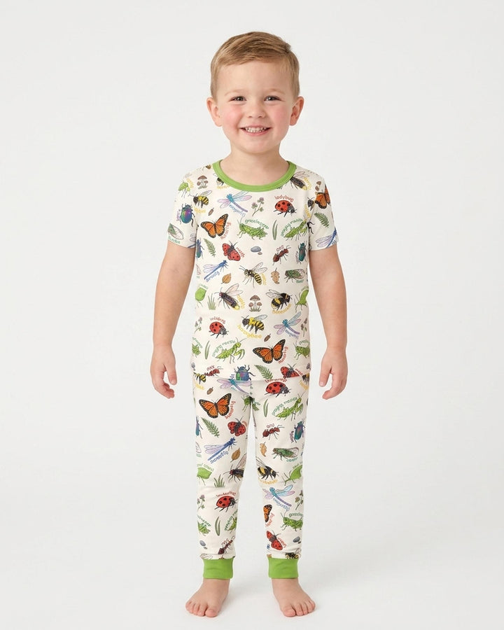 Zweiteiliges, kurzärmliges Pyjama-Set mit Marienkäfern